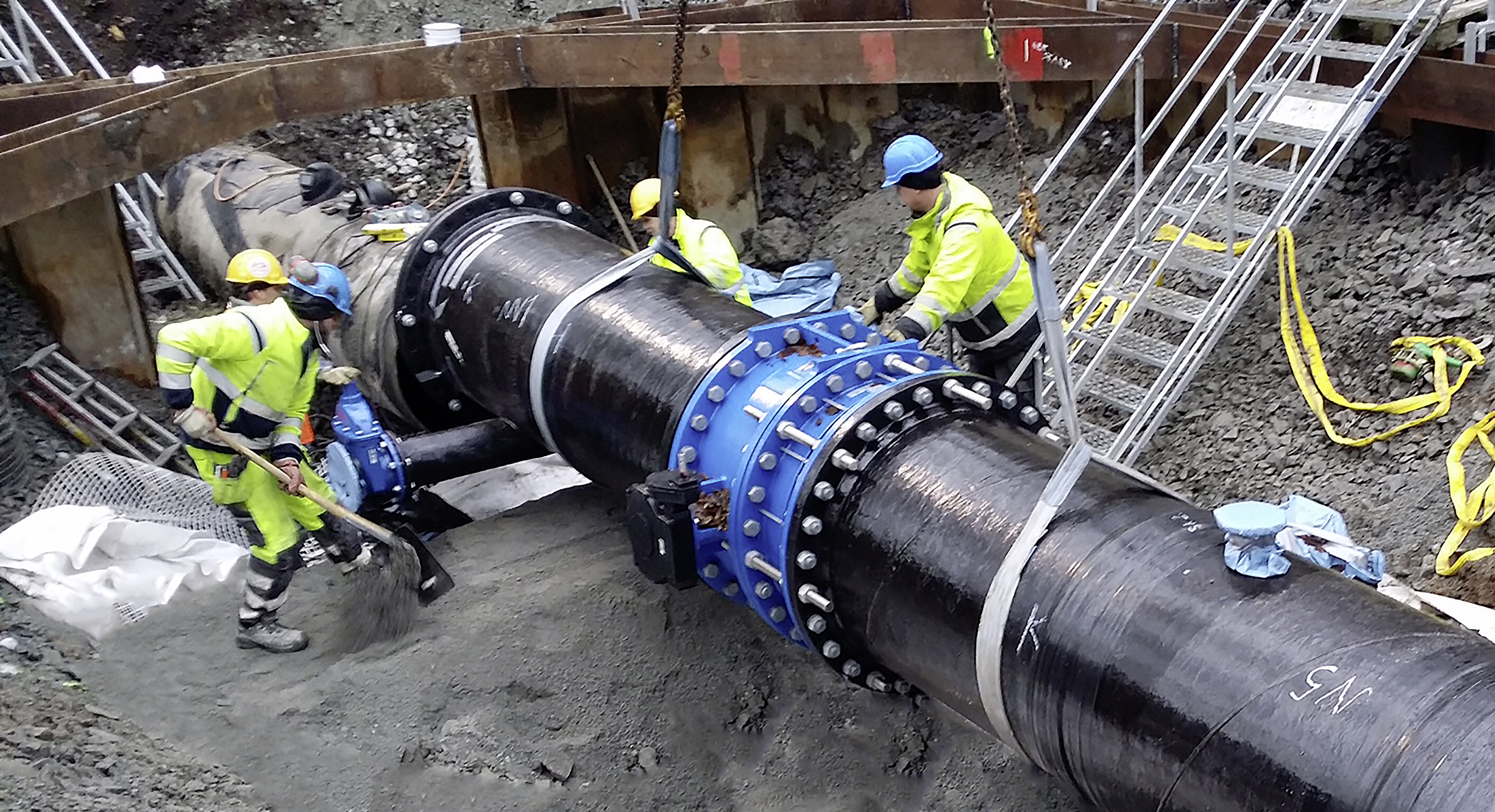 Installation of butterfly valves in Sweden
